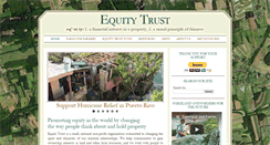 Desktop Screenshot of equitytrust.org